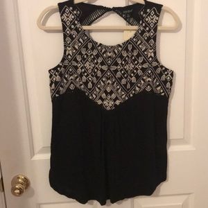 Lucky Brand Embroidered Sleeveless Top
